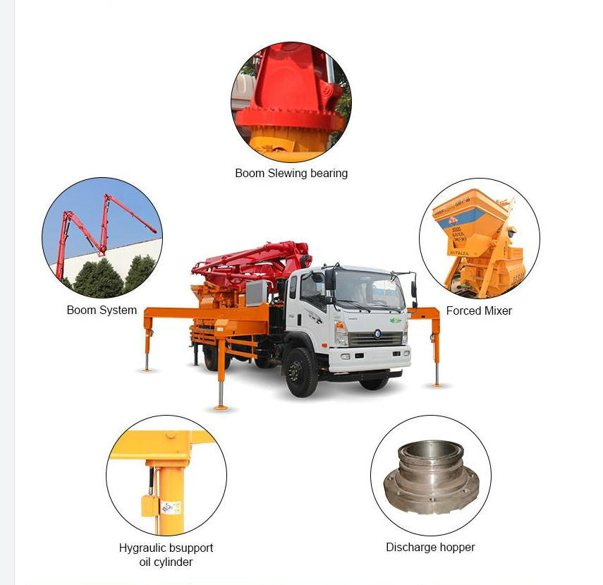 Small Truck Mounted Concrete Pump 24m -27m Cdw