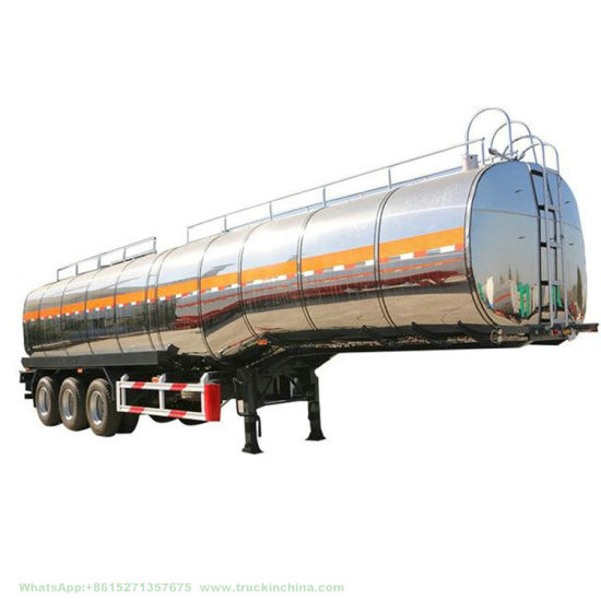 Straight Aluminum Tanker Trailer 40000L~45000L 3 Axle 6% Expansion
