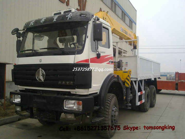 Cargo Transport Beiben Truck Mounted with Loading Crane 10 Wheels Drive (6X6.6X4 LHD. RHD) 12t. 16t. 25t