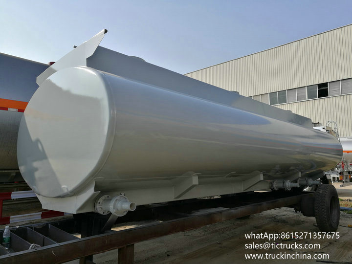 Tank Body Carbon Steel Inner Lined 16mm PE, 15000L-16500L for Hydrochloric Acid Truck Lorry