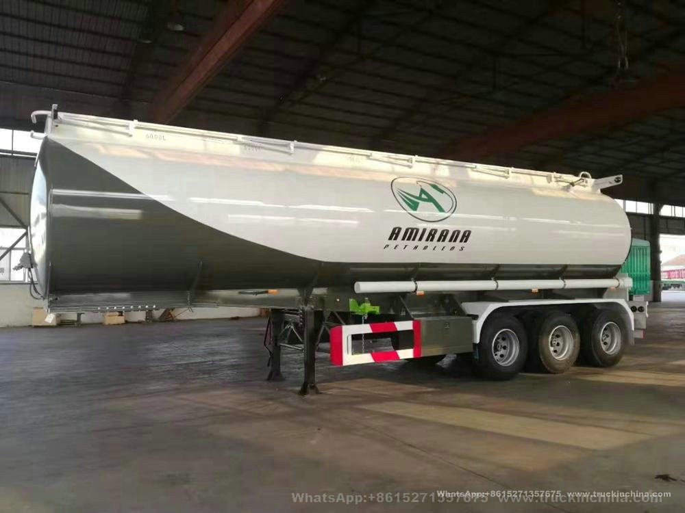 Straight Aluminum Tanker Trailer 40000L~45000L 3 Axle 6% Expansion