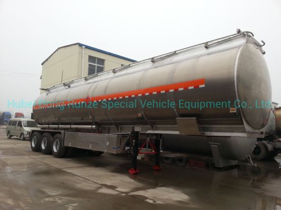 Aluminum Alloy Tanker Trailer 40kl for Diesel, Oil, Gasoline, Kerosene Road Transport with 3 BPW Axles