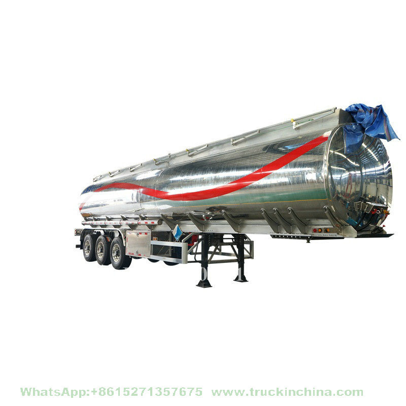 Road Tanker Aluminium Tank Trailer for Transport Fuel Oil Super Diesel, Jet Al, Kerosene, Aluminum Trailer for Sale