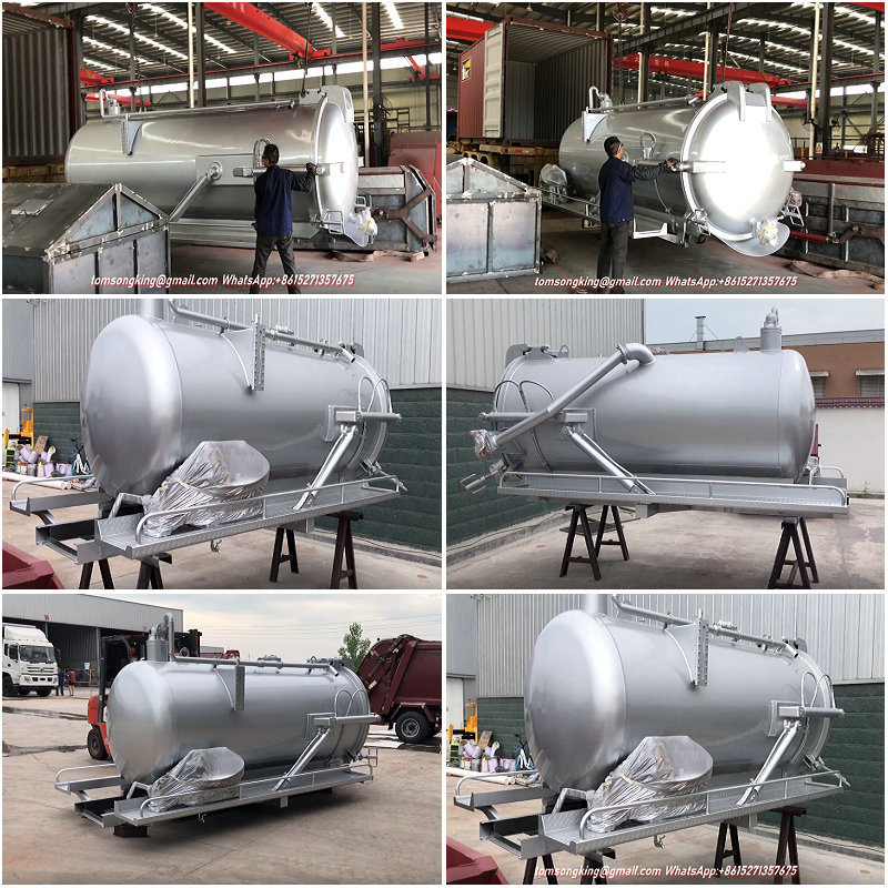 Vacuum Tank Body Septic-Emptier-Vacuum-Tanker-SKD-Kits-3, 000L - 10, 000litres