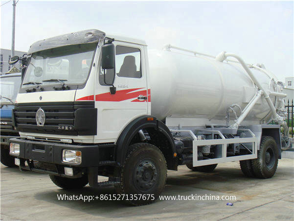 Beiben 4X4 off Road Vacuum Tanker Truck Sewage Pump Tanker