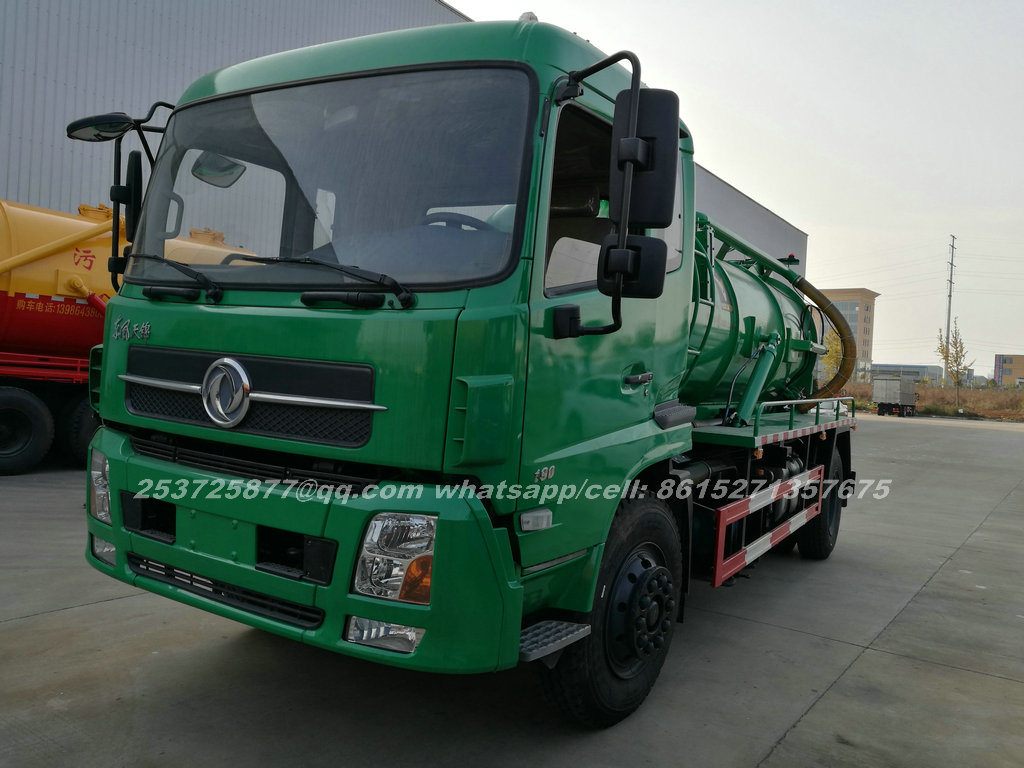 High Capacity 10m3 10000L Diesel Vacuum Tanker Truck