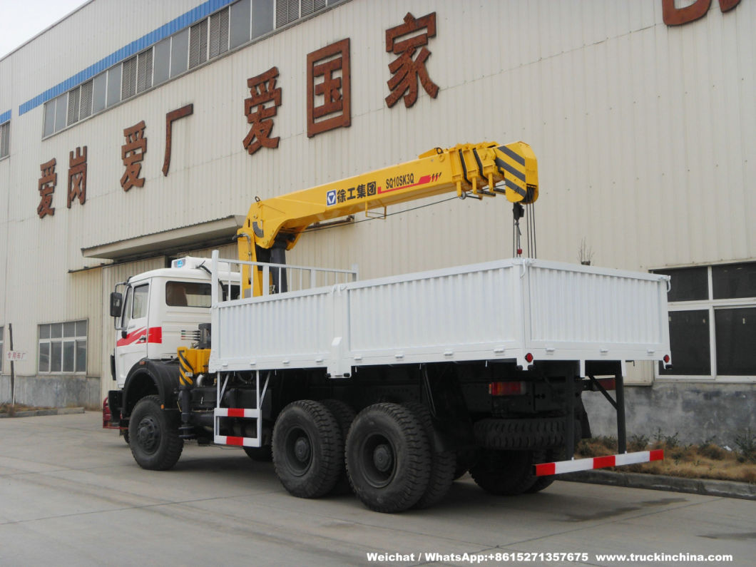 Beiben off Road Crane Truck with 10t Telescopic Boom (6X6 Trucks Mounted Crane)