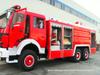 Double Cabin Beiben Fire Truck Water Foam Fire Fighting Truck off Road 6X4 - 6X6 Awd Fire Tender Fire Pumper (9000Liter Water 1800Liter Foam Tank) for Sale