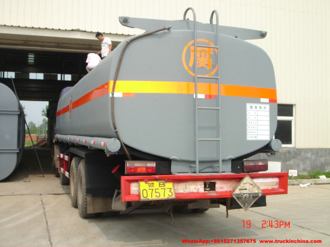 Dongfeng Chemical Tanker Truck Hydrochloric Acid Tank (16000 -25000Liters Steel Lined LLDPE Tank) for Chemical Factory Transport