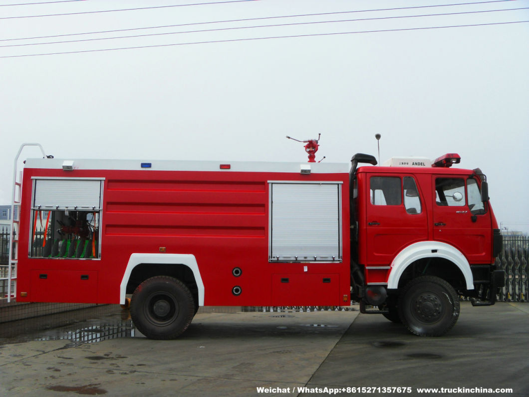Double Cabin Beiben 4X4 Water Tanker Fire Truck for Sale (Fire Pumper, Fire Fighting Vehicle, Fire Tender)