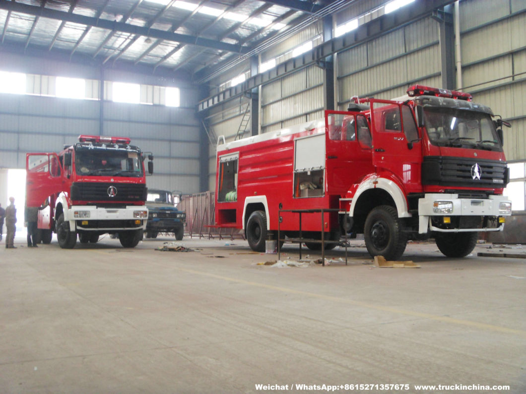Double Cabin Beiben 4X4 Water Tanker Fire Truck for Sale (Fire Pumper, Fire Fighting Vehicle, Fire Tender)