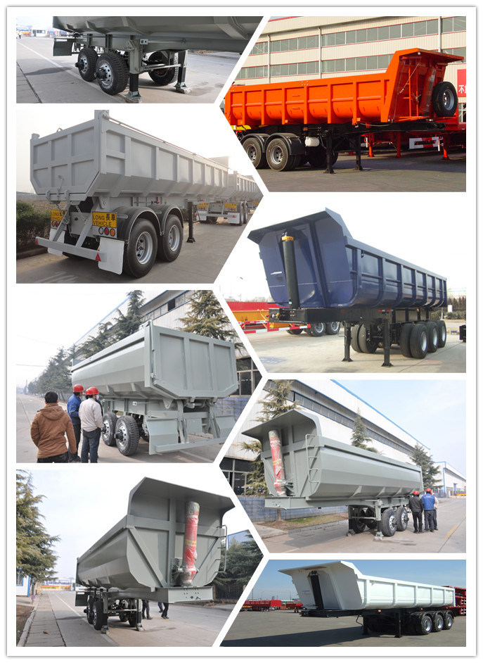 6 Axles Trailer Tipper 80ton-100ton Heavy-Duty for 100 Ton Mangenese and Bauxite Ores Transport