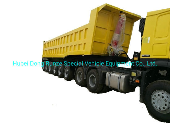 6 Axles Trailer Tipper 80ton-100ton Heavy-Duty for 100 Ton Mangenese and Bauxite Ores Transport