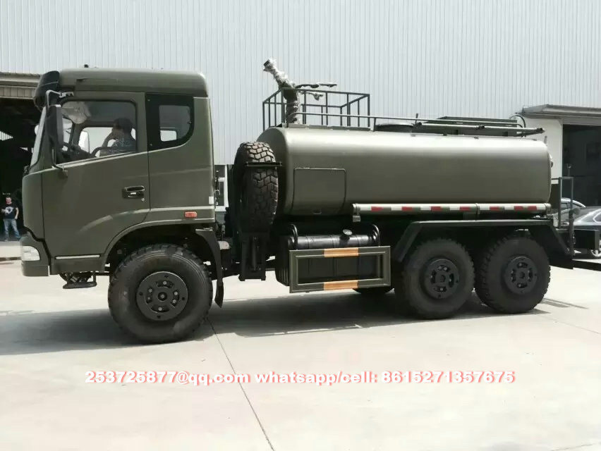 Dongfeng 6wd off Road Spray Water Sprinkler Truck 9tons (6X6 Tanker Bowser with Pump)