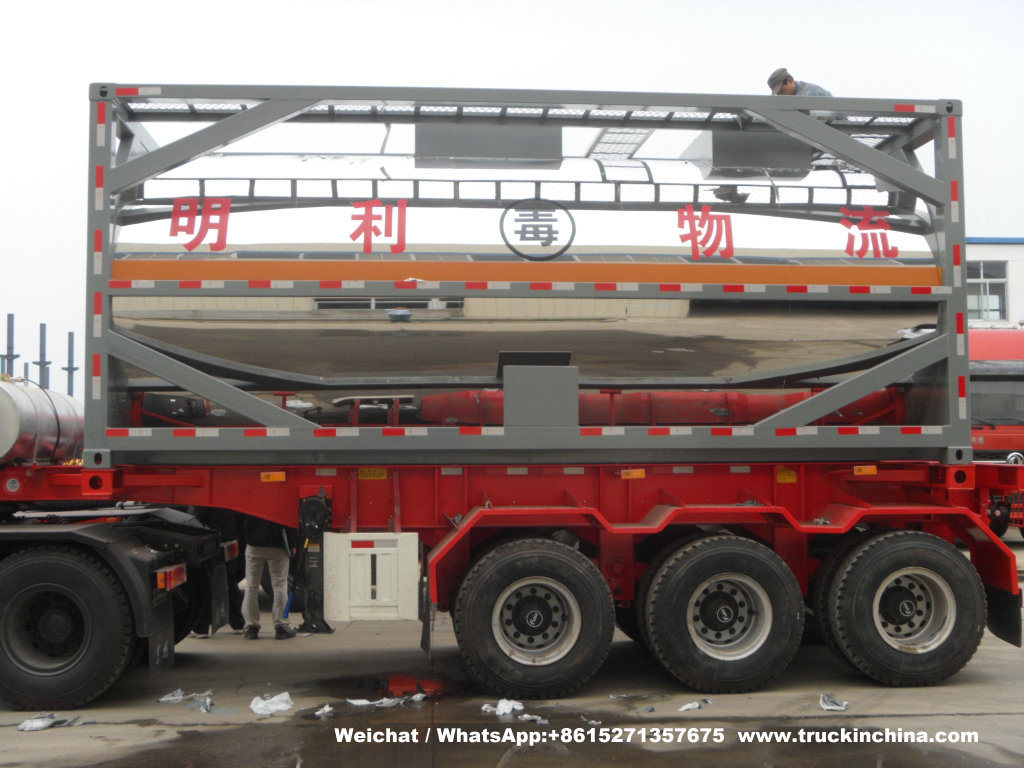 20FT Stainless Steel Yellow Phosphorus Tank Container with Heating Insulated System