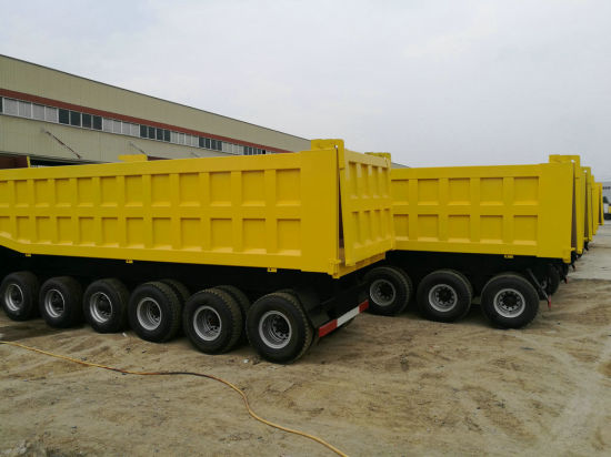 5 Axles Tipper Trailer for 90 Ton Mangenese and Bauxite Ores Transport