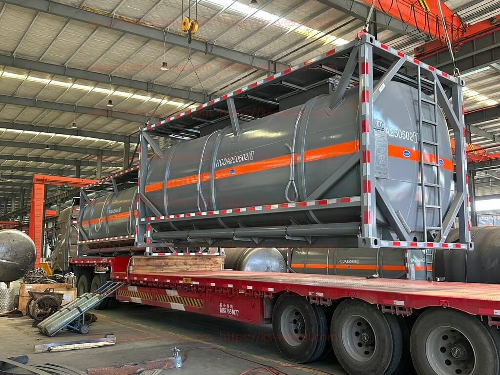 T7 T14 PE lined ISO Tank Container for HCL PAC Hydrochloric Acid Chemical Poly Aluminum Chloride (79)