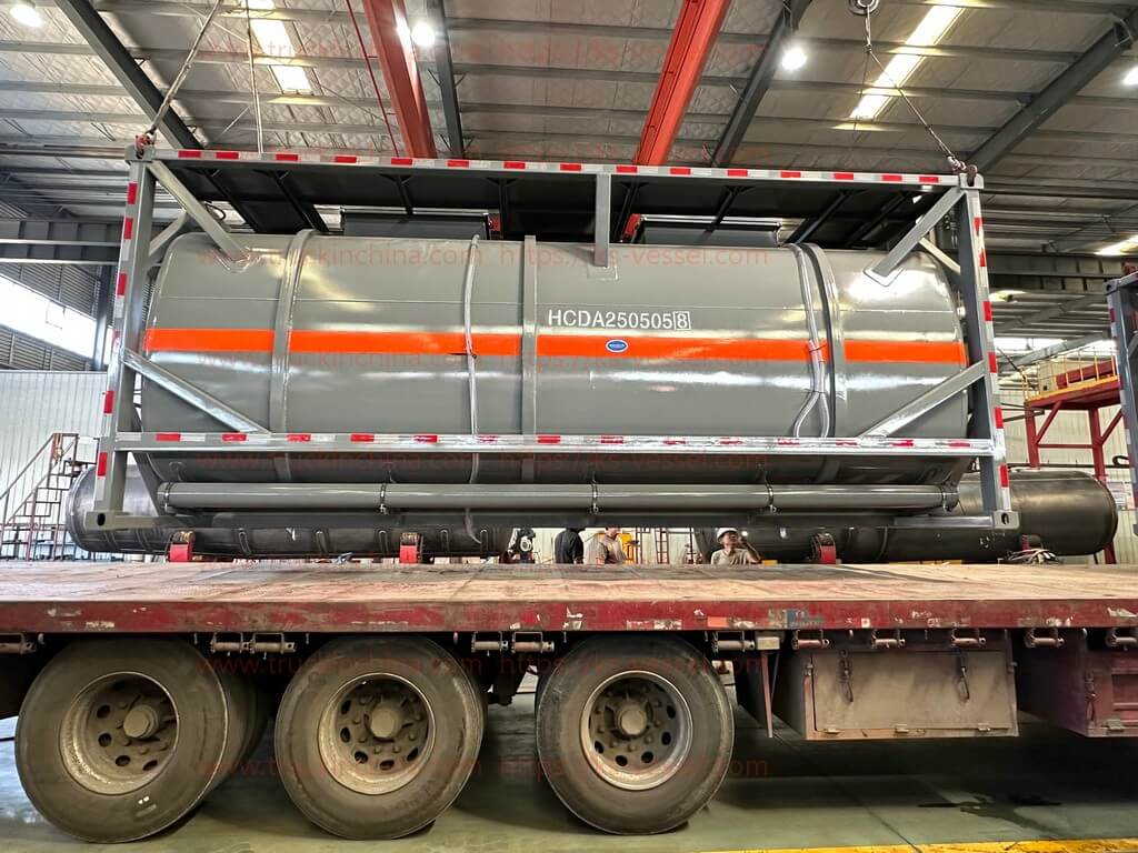 T7 T14 PE lined ISO Tank Container for HCL PAC Hydrochloric Acid Chemical Poly Aluminum Chloride (43)