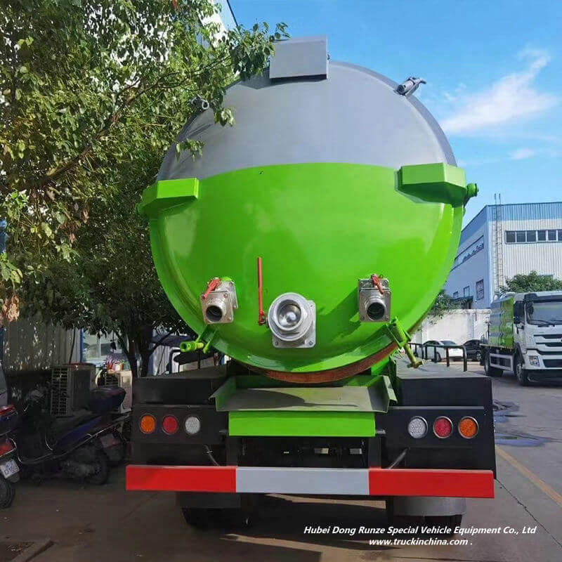 2 Axles Sewer sewage suction Vacuum Tank Semi Trailer (31)