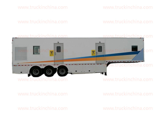 13.6m Mobile Clinic Digital X-ray CT Medical Diagnosis And Medical Testing Medical Semi-trailer 