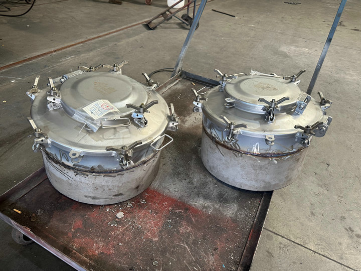 SS304, SS316L Stainless Steel Manhole Cover for Sulfuric Acid Tank, Dust Tank, Chemical Tanker (8)