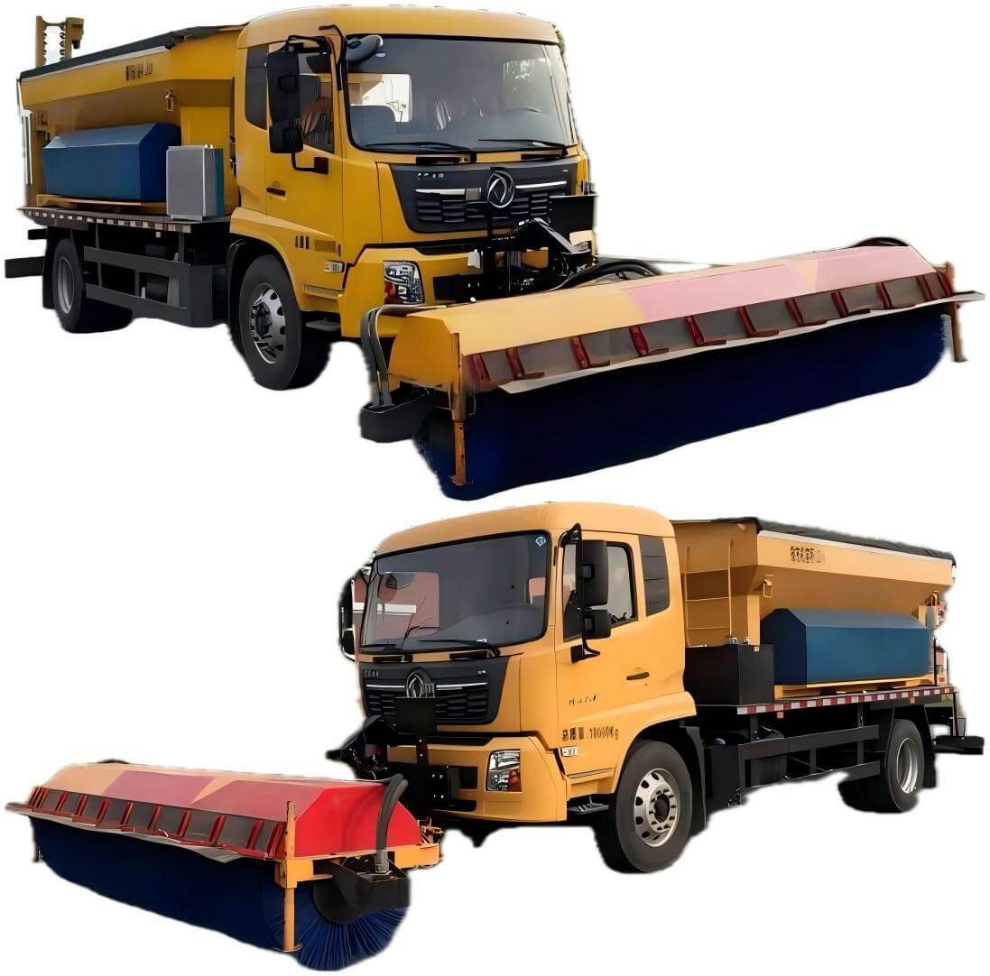 Customize Multi-Functional Dongfeng Snow Sweeper Truck With Snow-Melting Agent Dispenser