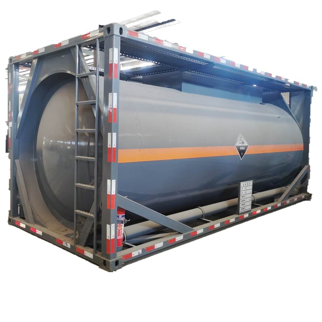 Q235B Steel 20ft Container Tanks for Corrosive NaOH Caustic Soda Sodium Hydroxide Sulfuric Acid 21KL