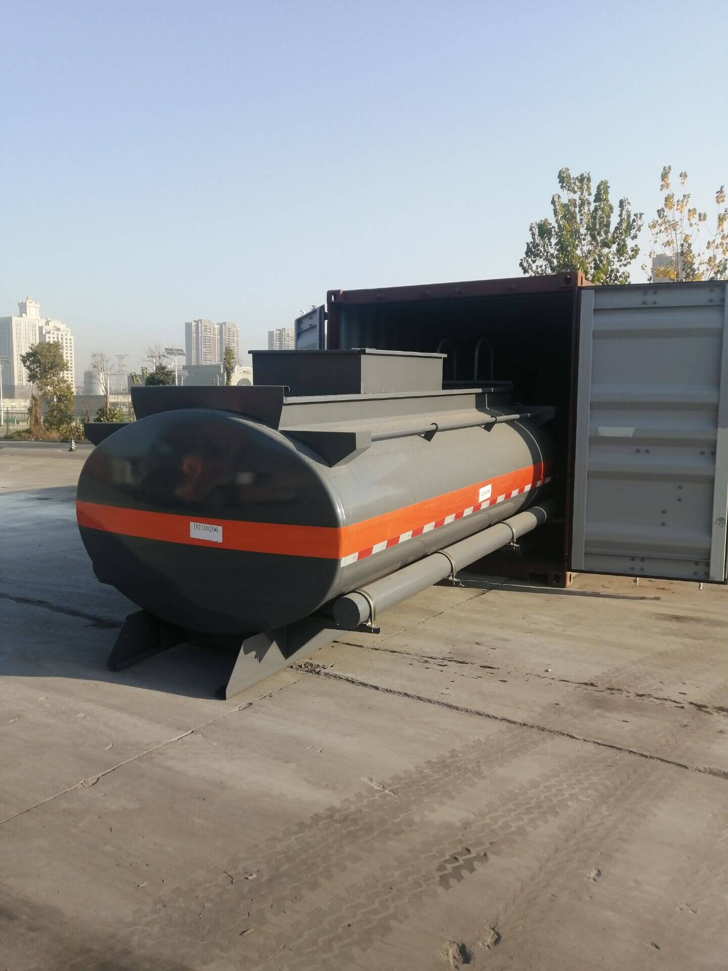 Lined PE Mobile Hydrochloric Acid HCl Tank for truck lorry (6)