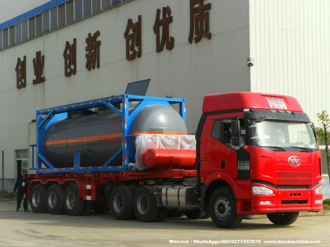Phosphorous Acid Isotank Swap Stainless Steel Tank Body for Un1381 H3po4 Road Transport in 20feet Container Frame Locks