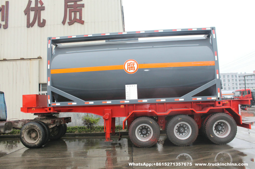 Sodium Hypochlorite Transport ISO Tank Containers 20FT (21Ton Bleach Tanks, NaOCL Tanks, Javel Water Tank Steel Lined LDPE)