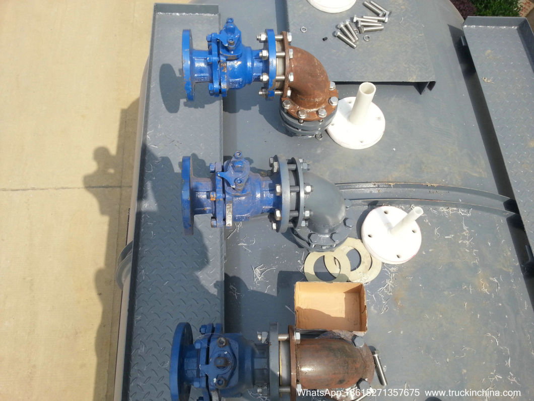 3 Axles Ammonium Hydroxide Tanker Trailer (Steel Tank Lined PE For Ammonia Water, Hydrochloride Acid, Pickling Waste Water, Chemical Liquid 8000USG -10000USG)