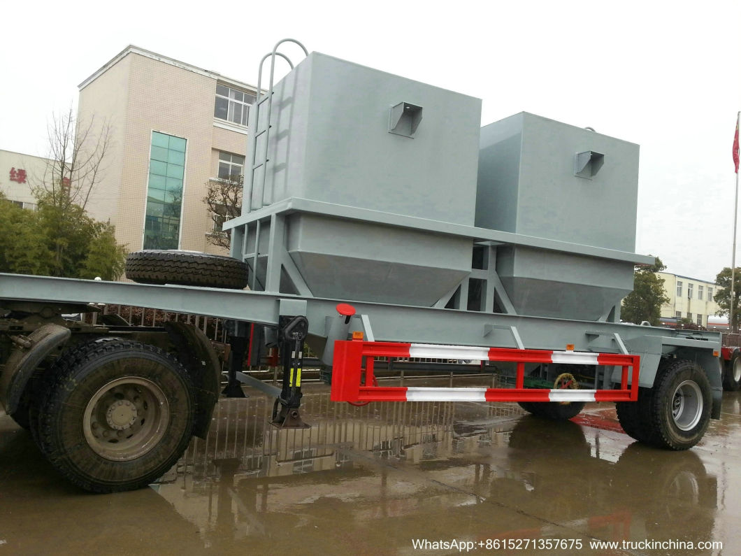 Customized Bulk Trailer Truck (1 Axle For Bulk Powder, Bean, Feed, Zinc Oxide Hopper Grain Distance Transport)