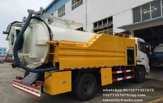 King Run Sewage Suction Truck Combined with Sewer Jetting Cleaning Truck (8cbm -10 cbmLHD -RHD)