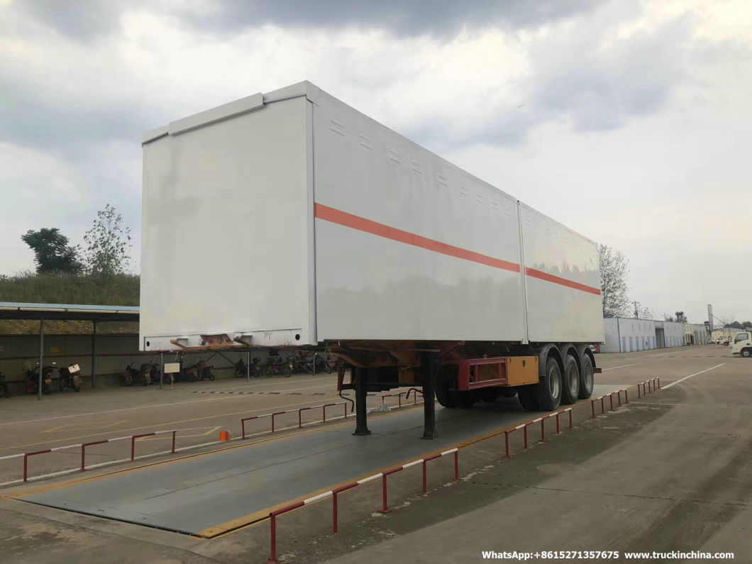Customizing 3 Axles Insulated Van Explosion-Proof Blasting Goods (Explosive Detonator, Blasting Cap) Transport Trailer