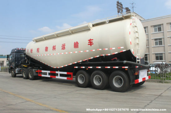 Customizing Heavy Duty 50t-70t Bulk Cement (Fly Ash, Flour, Powder Material) Transport Tanker Truck Semi Trailer