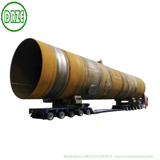 Customizing 9-10axles 150t- 200t Hydraulic Modular Lowboy Semi Trailer for Cylinder Tank Goods Tanker (Petro Chemical Industry Transporter)