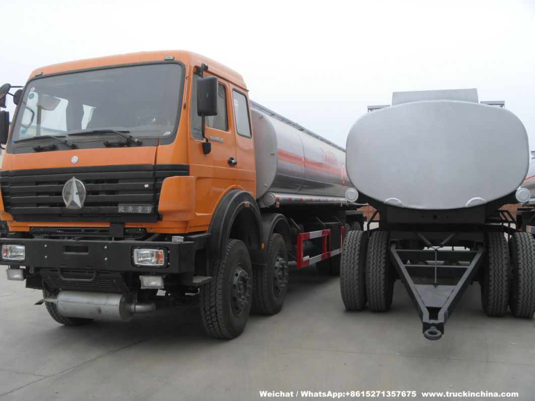 60t 6 Axles Beiben Truck Tanker Pup Dolly Tank Trailers 60t for Hauling Liquids Potable Water, Fresh Water, Fuel, Crude Oil, Produced Water