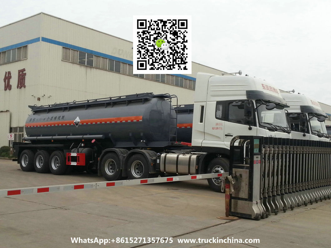 3 Axles Caustic Soda Tanker Semi-Trailer (Sodium Hydroxide Steel Tank Lined LLDPE)