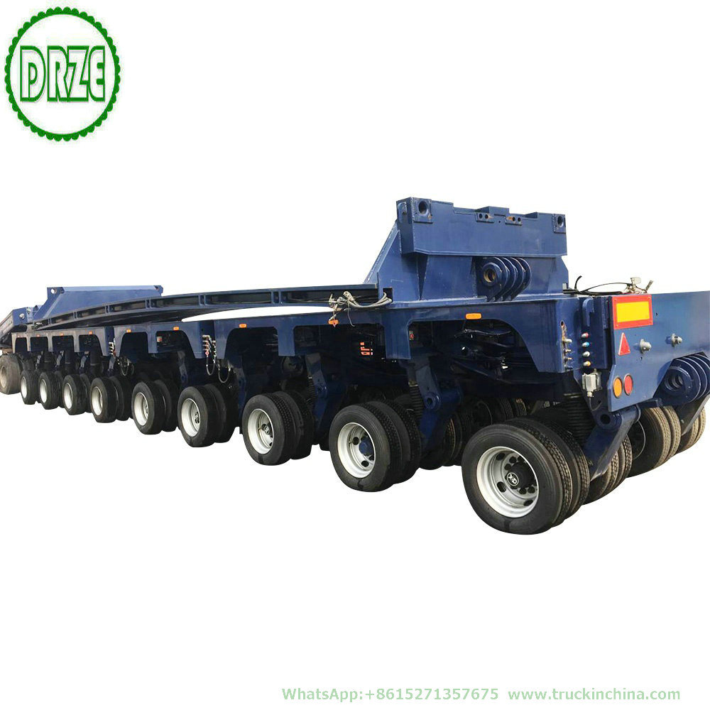 Customization 150t Multi 8-9 Axles Functional Gooseneck Hydraulic Combined Modular Lowbed Trailer