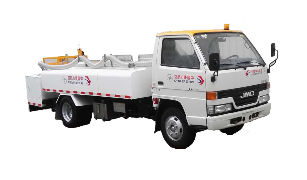 Jmc Aircraft Lavatory Service Truck Clean Water Tank 1200L Sewage Tank 3000L (Aircraft Sewage Tanker With Vacuum Pump Electric Diesel Vehicle)