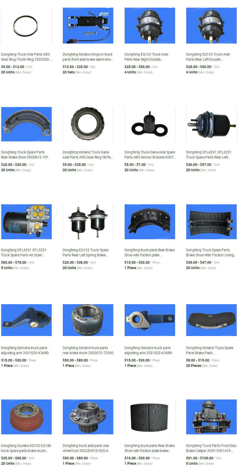 Dongfeng China Truck Brake system Truck Parts