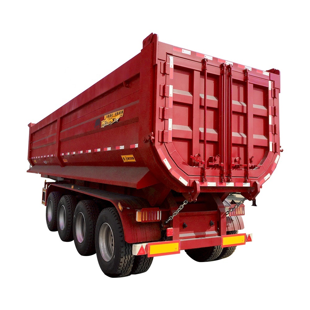 4 Axle 45 Cubic Meters Clinker and Gravel Tipper Trailer 60t~90t for Africa