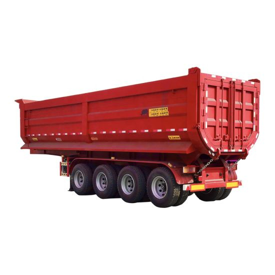 4 Axle 45 Cubic Meters Clinker and Gravel Tipper Trailer 60t~90t for Africa