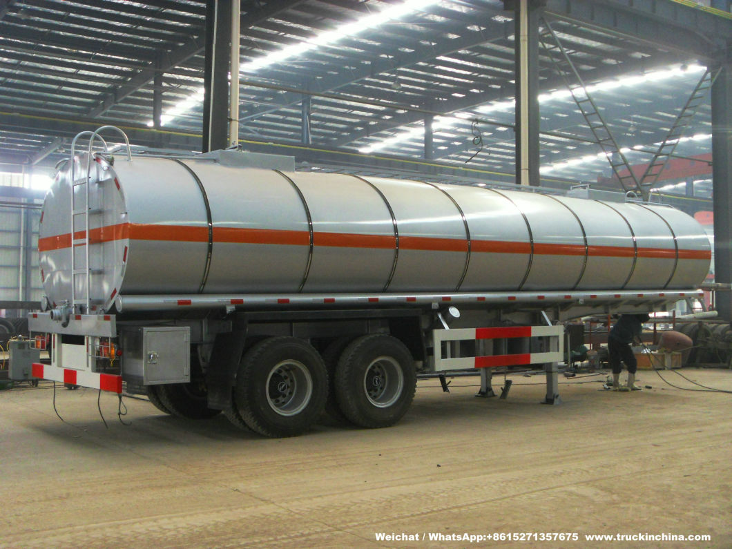 30t -38t Stainless Tanker Trailer Insulated Steam Heating System for Transport Hot Liquid Coal Tar Oil, Crude Oil, Waxs Chemcial