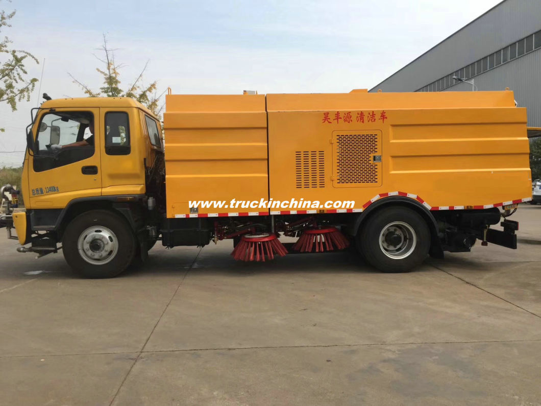 Japan Brand New I. S. U. Z. U Ftr Road Sweeper Truck 6 Cbm Garbage +7 Cbm Water Stainless Steel 304