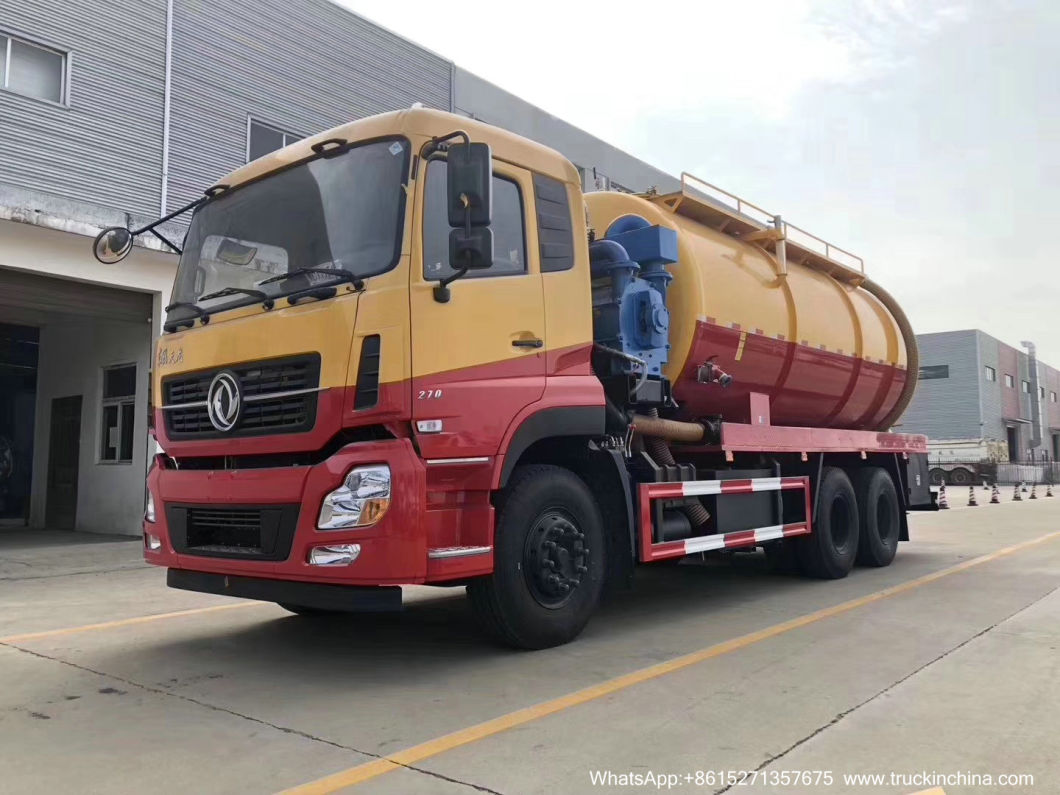 30ton Vacuum Sewer Sewage Cleaning Truck (Sewer Septic Tank High Pressure Combined Water Jetting Truck 18m3 Wast Sludge 10m3 Clean Water Tank)