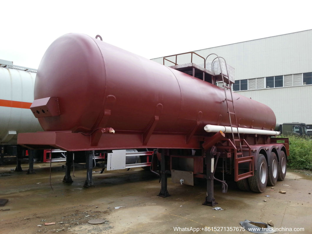36t-40t Sulfuric Acid Tanker 20-22cbm (5000USG-6000USG 3 Axles Crabon Steel Tank For Concentrated SG1.83 Sulfuric Acid UN1830 Dangerous Acid Crossive 8)