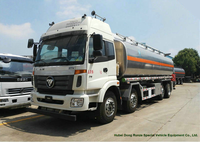 Foton Aluminum Alloy Fuel Tanker (8X4Mobile Oil Refueling Bowser Truck 30cbm Diesel Delivery Refueling Truck 12wheels)