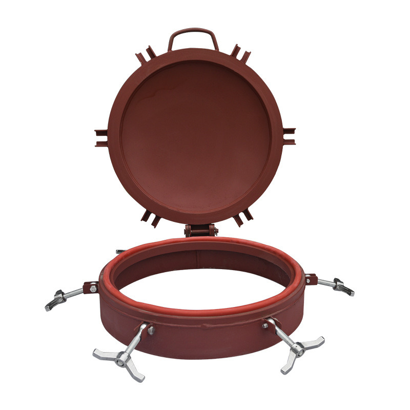 Double Flanged Carbon Steel Manhole Cover for Sulfuric Acid Tank, Bulk Tank, Chemical Oil Liquid Tank Truck Manhole (DN300 -500mm 0.2-0.4MPa)