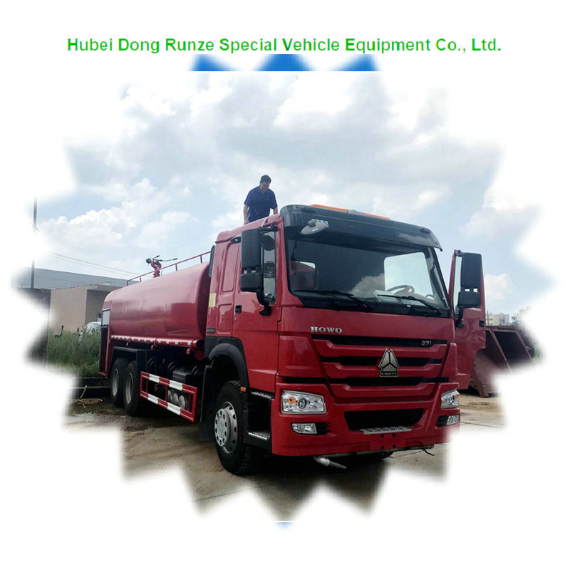 HOWO 6X4 Water Tank Pumper Truck 20000L Water Fire Sprinkler Truck 371HP 20t